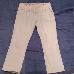 Rock Revival white Capris size 27
